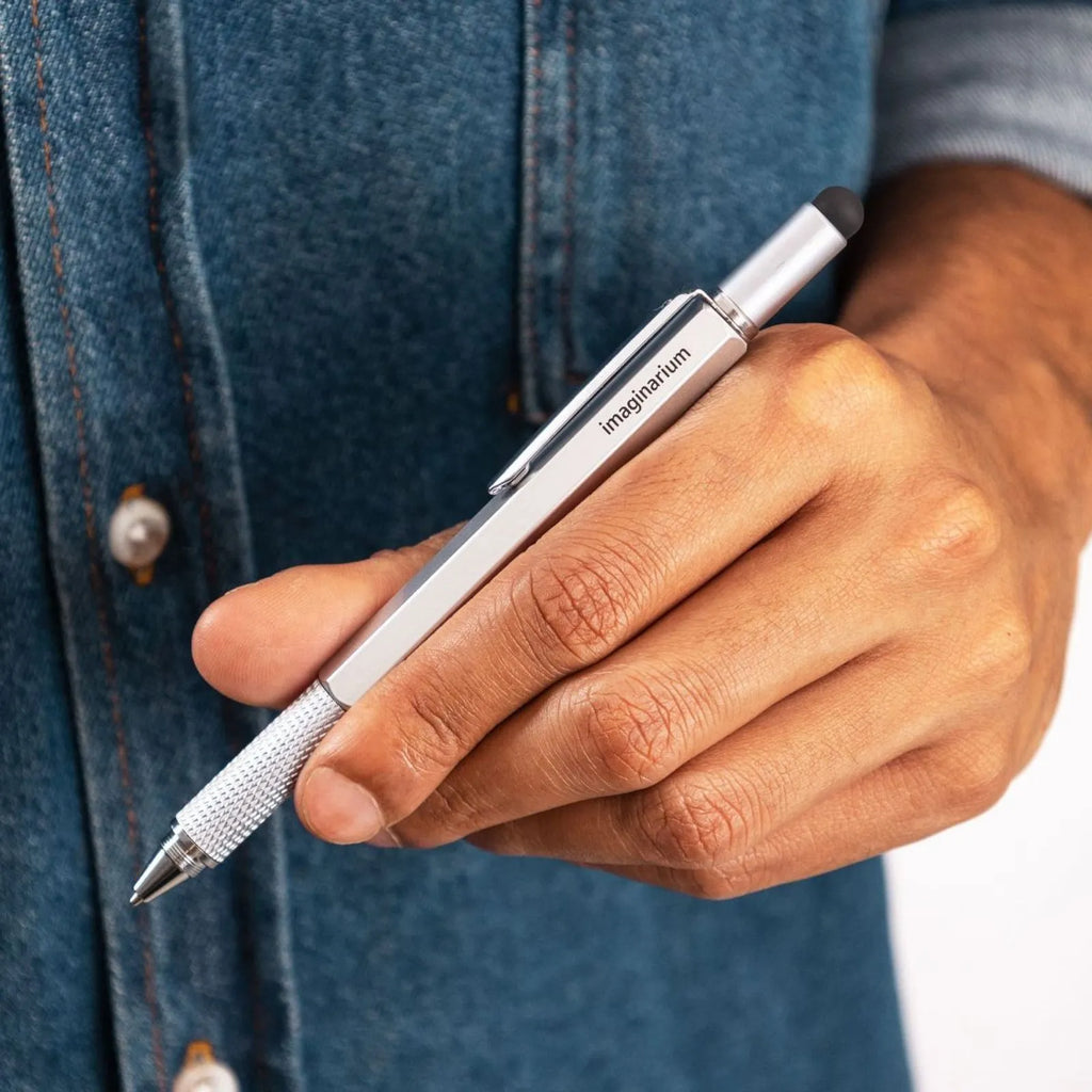 Gray Screw-Top Multipurpose Pen