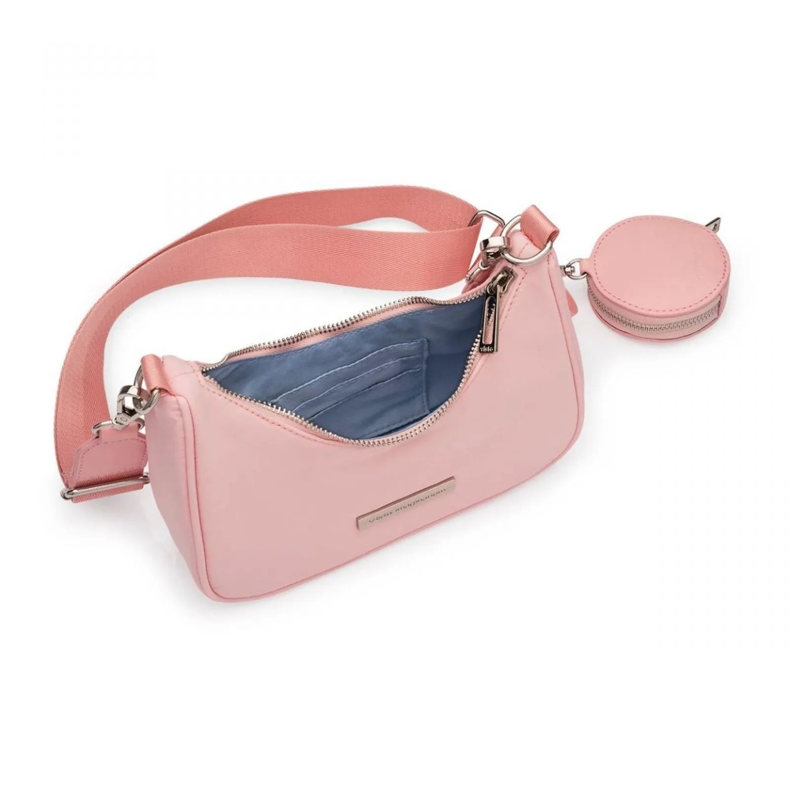 Light Pink Baguette Bag with Coin Purse