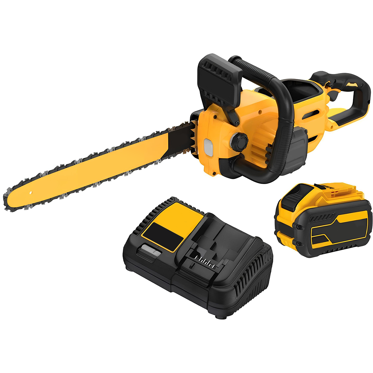 60V Cordless Brushless 16-Inch Chainsaw Kit with 12 Ah Battery and Charger