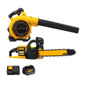 60V Cordless Chainsaw and Blower Combo Kit with 9.0Ah Battery and Charger